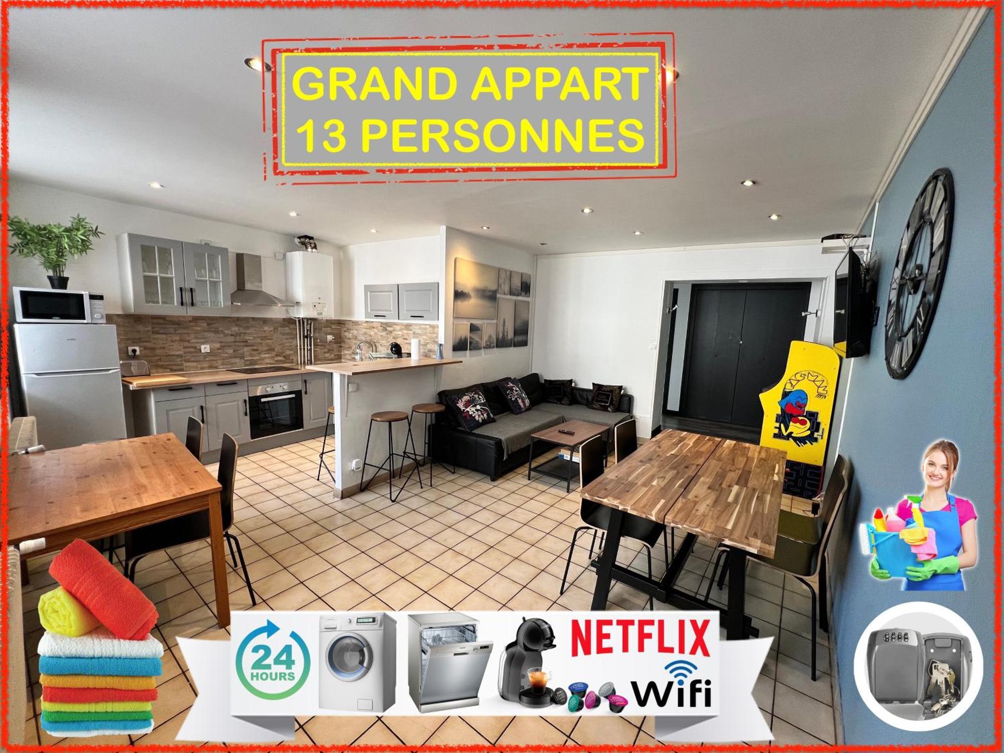 09 Chic & Cosy Grand Appart 4 Pieces 75M2 Hypercentre Wifi Smart Tv Netflix سانت إتيان المظهر الخارجي الصورة